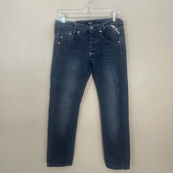 ES Collection Stretch Jeans 32-34" waist 27" inseam Gently worn Stretch denim - Picture 2 of 5